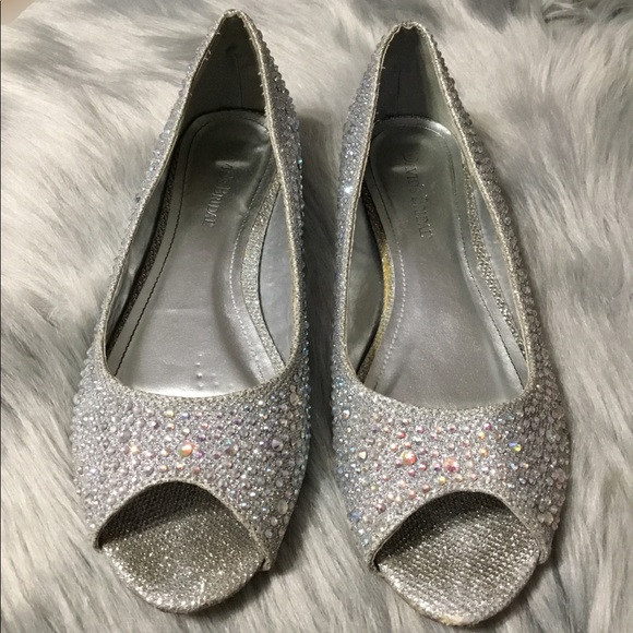 david's bridal shoes silver